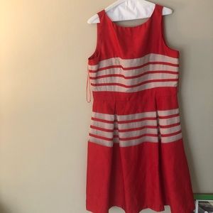 Red and White Striped Dress